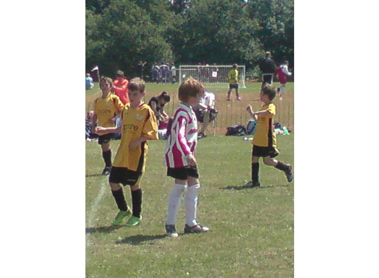 Harvey, Tom and Jack W after we scored our 2nd goal