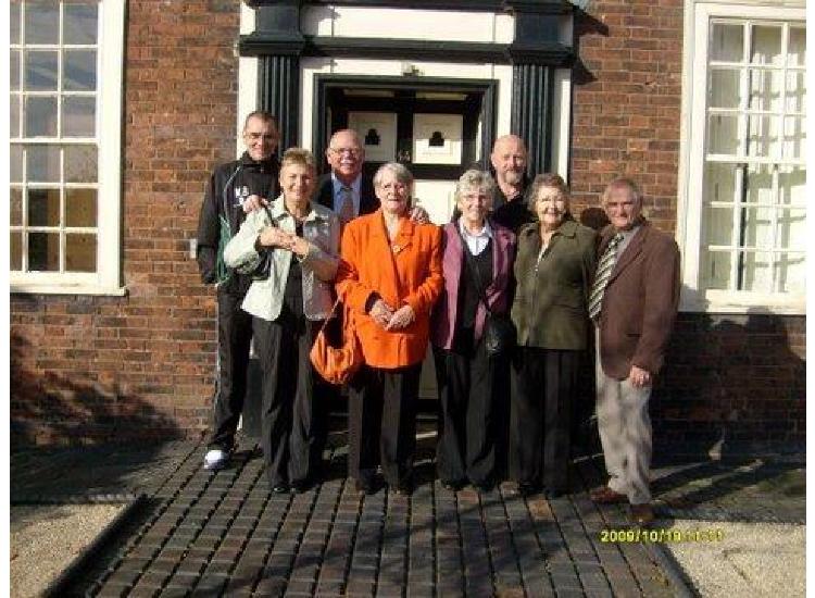 Dave's wife Barbara,Ray,Dick,Geoff and their wives....and a tall bloke with glasses!