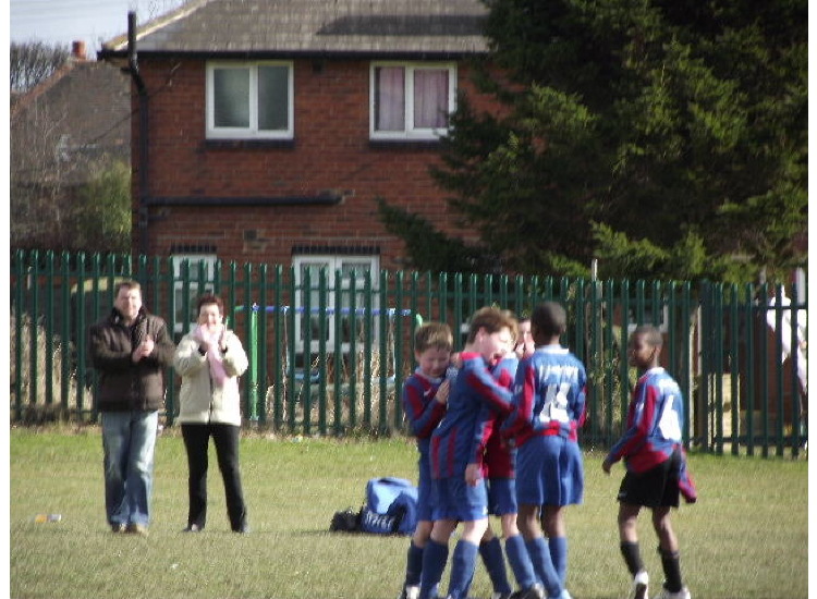 The lads celebrating 