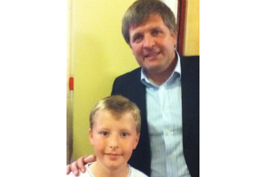 Jamie Fenton with Jan Molby