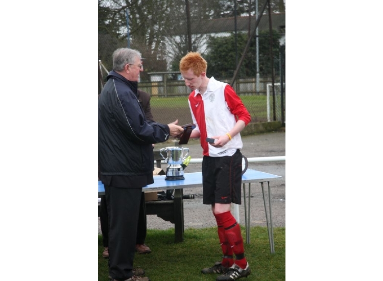 Jamieson collecting the runners-up trophy