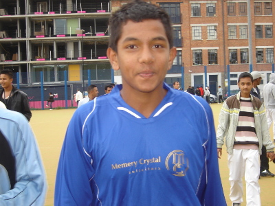 Siddique Ahmed of Poplar FC under 14's, Player of the Season 2006, voted by the Tower Hamlets Youth League staff. 