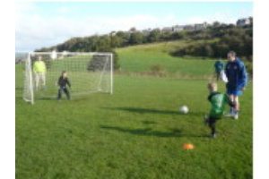 Keeper v Keeper - Ben sends one high into the net