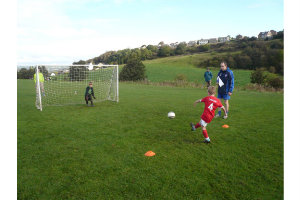 Ollie fires for goal