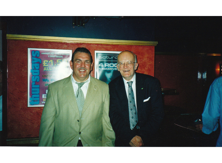 Neville Southall with Mark Agate (President)