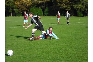 Danny tackling fat Warlingham player