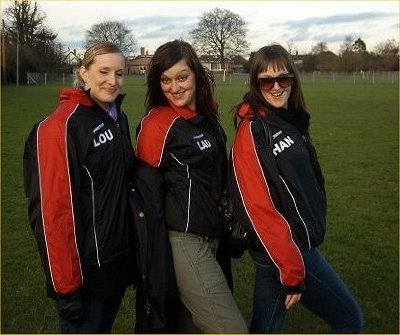 Part of the Supporters Club Louise Laura & Hannah