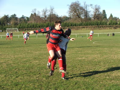 Mega in action in the 2-0 win at Taplow 09/02/08: Left Click