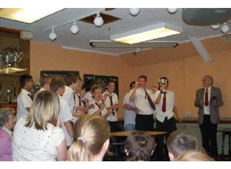 Lifting the Cup (U15's Plate)