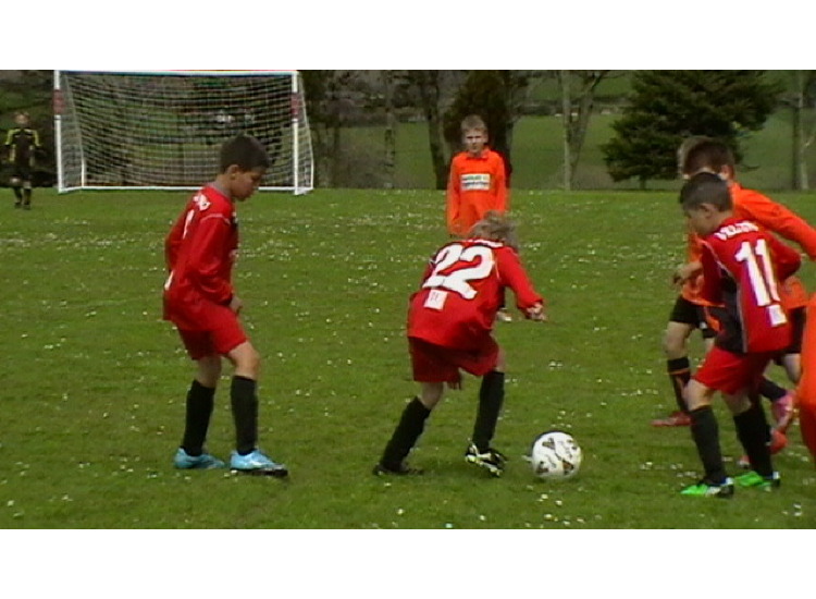 "Don't just look at it Rhys, KICK-IT!"