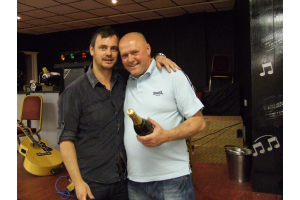 Assistant Manager Stuart Niven with Wilf Tray