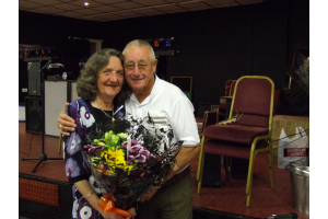 Judith Howe with club President John Atkinson