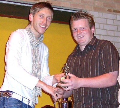 Presentation night 2007/08. Radio Invicta's Ben Mundy (left)attended the venue to present the club trophies. 