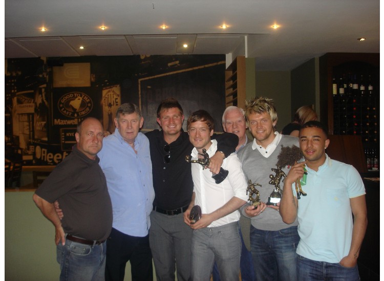 The award winners together with Chairman Brian, Secretary, Bruce and Manager, Fordy