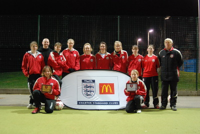 charter standard presentation with U16 squad feb 2008