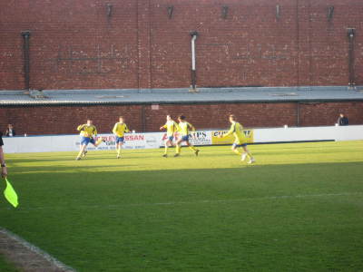 Spirit celebate Jack's goal. Unfortunately the idiot with the camera was up the wrong end of the pitch to get a decent picture