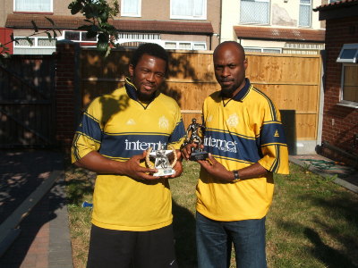 Tim Ojo Managers Player of the Season 2006 (2nd Team) and the 'old fox' Michael Oshineye (players player of the year 2006 (2nd Team)With their awards.