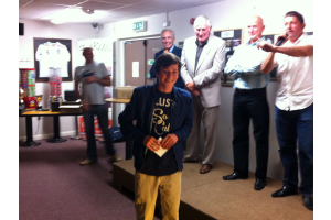 Justin Bieber Lookalike Winner -  Theo Atkinson, who also collected his Dad's Assistant Manager of the Year award