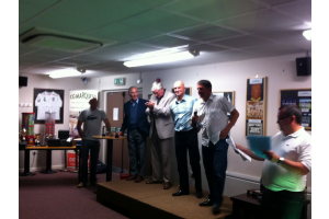 2nd Team Manager, Special Achiever, Golf Day Winner, Double Winner.....he just couldnt stay off the stage...Brian Rafis