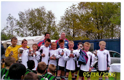 Rangers winning the Under 9's cup at 2005-06 season Fun Day

