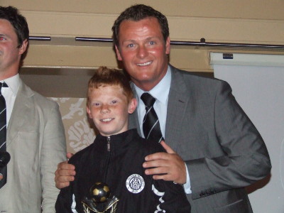 Player of the Year Cormac Deery with Jim Magilton