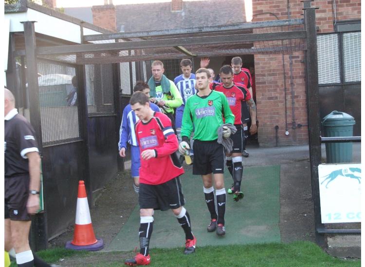 Niall leads the players out