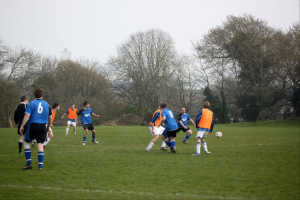Pidge looks to pick up the loose ball