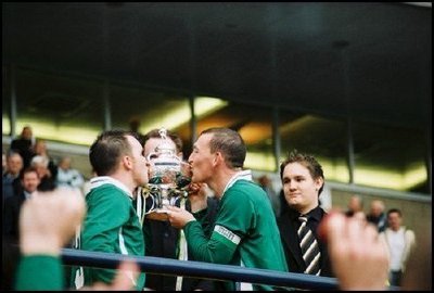 John & Brian Deeley lift the Scottish Cup - Hampden Park, May 2006
