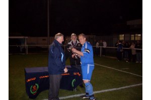 CAPTAIN PAUL BYERS RECEIVING CUP