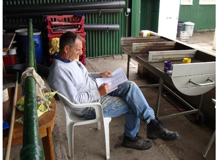 The boss takes a break