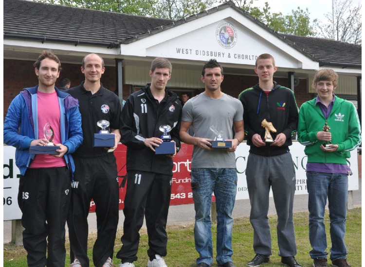 Players show off their trophies