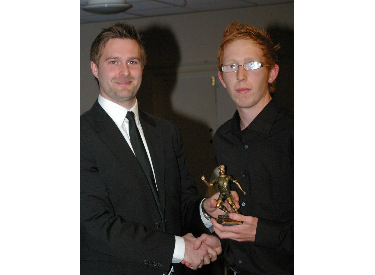 U 19 PLAYERS PLAYER OF THE YEAR JOSH EVANS, Awarded by Ryan Northmore