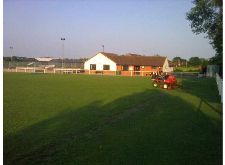 Groundsman Andy Snell hard at work during the close season