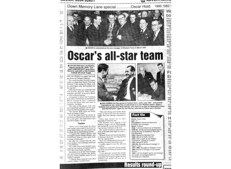 Modern article looking back at the Oscar Hold years