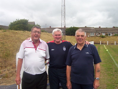 The three ugly sisters - a great help to the club. Richard Poole, Alan Clark and Bill Doran (Kitman)