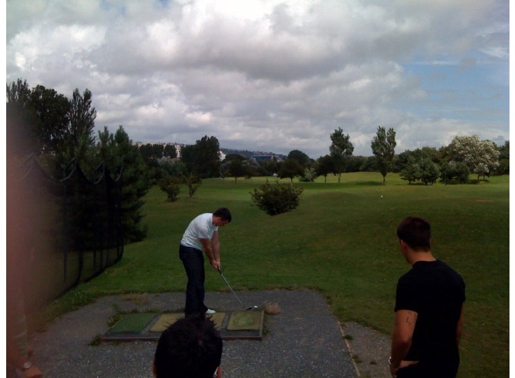 Webber teeing off