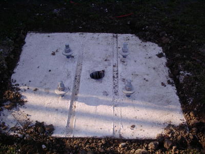 First footings laid.